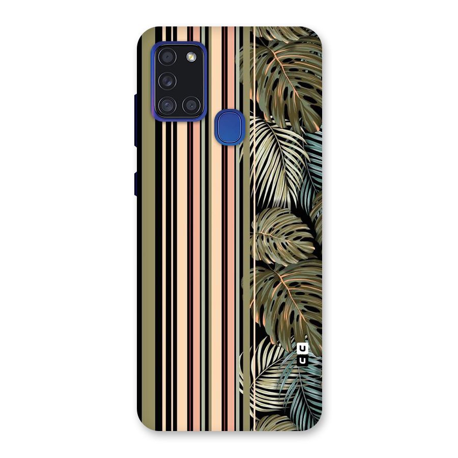 Visual Art Leafs Back Case for Galaxy A21s