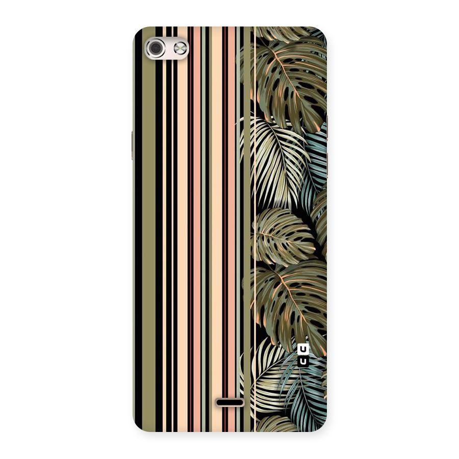 Visual Art Leafs Back Case for Micromax Canvas Silver 5