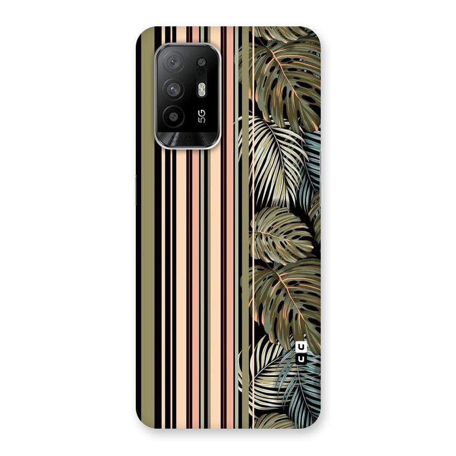 Visual Art Leafs Back Case for Oppo F19 Pro Plus 5G