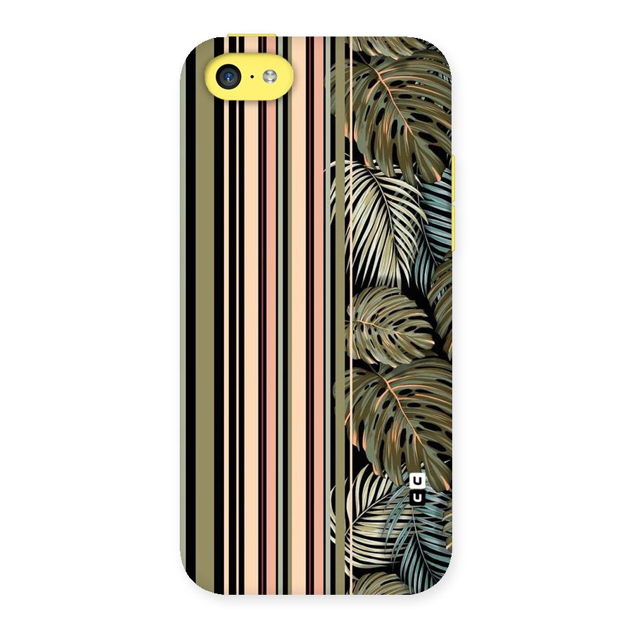 Visual Art Leafs Back Case for iPhone 5C