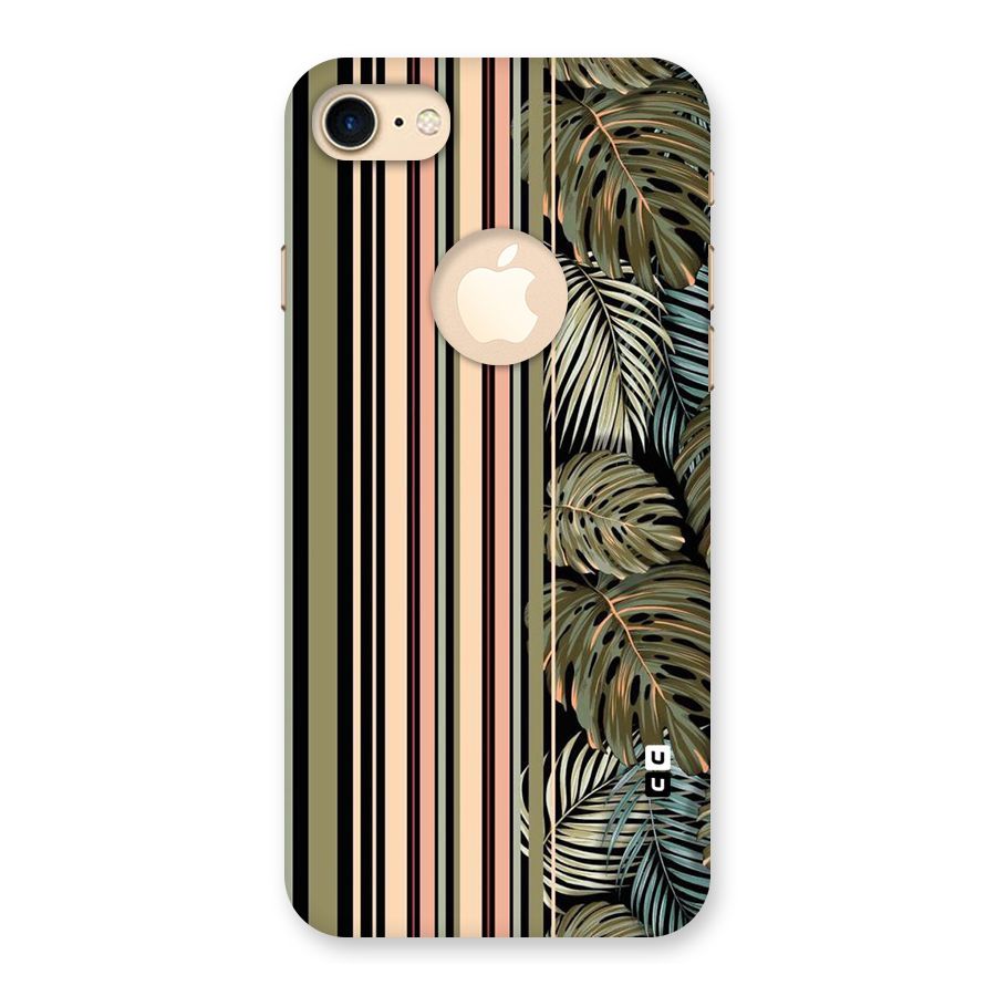 Visual Art Leafs Back Case for iPhone 8 Logo Cut