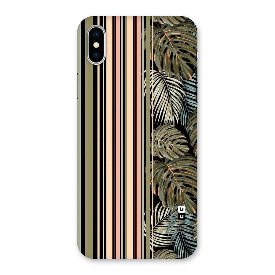 Visual Art Leafs Back Case for iPhone XS