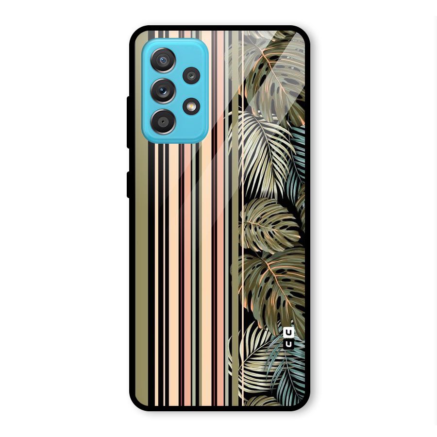 Visual Art Leafs Glass Back Case for Galaxy A52