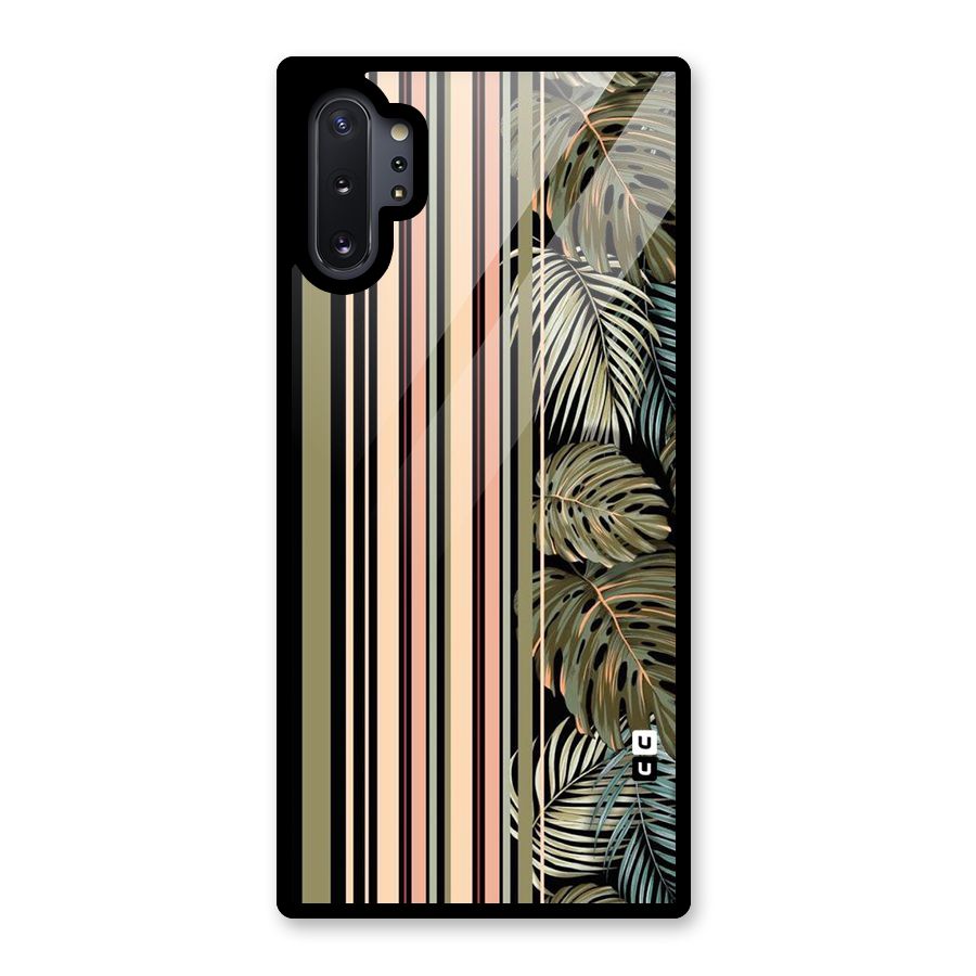 Visual Art Leafs Glass Back Case for Galaxy Note 10 Plus