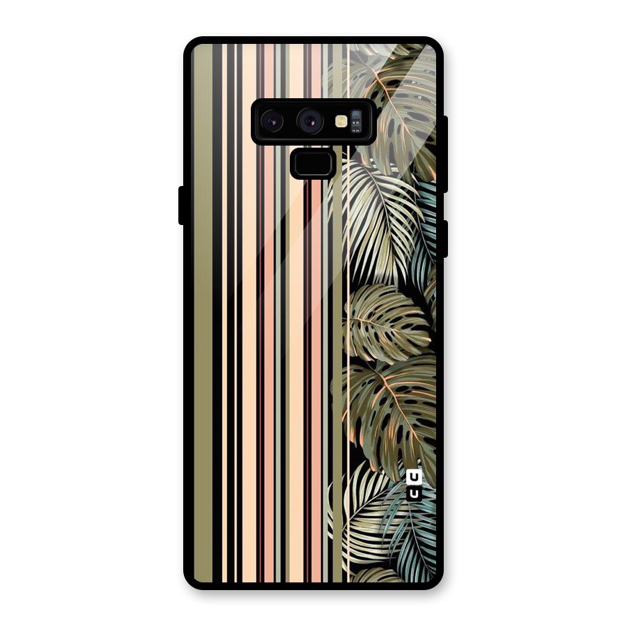 Visual Art Leafs Glass Back Case for Galaxy Note 9