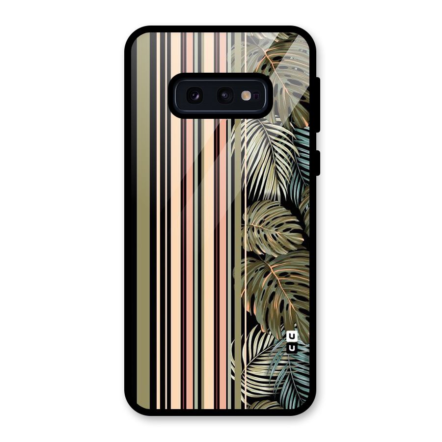 Visual Art Leafs Glass Back Case for Galaxy S10e