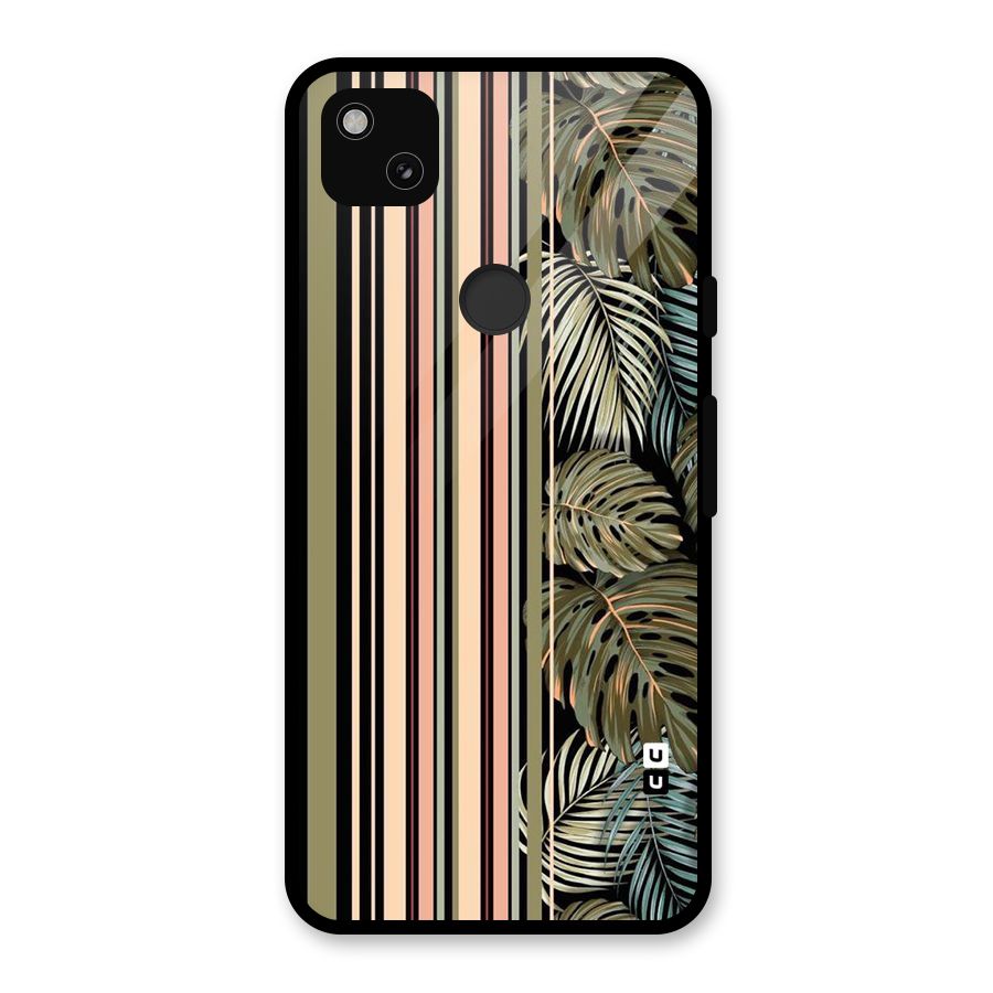 Visual Art Leafs Glass Back Case for Google Pixel 4a