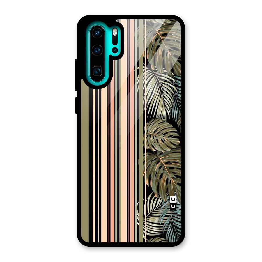 Visual Art Leafs Glass Back Case for Huawei P30 Pro