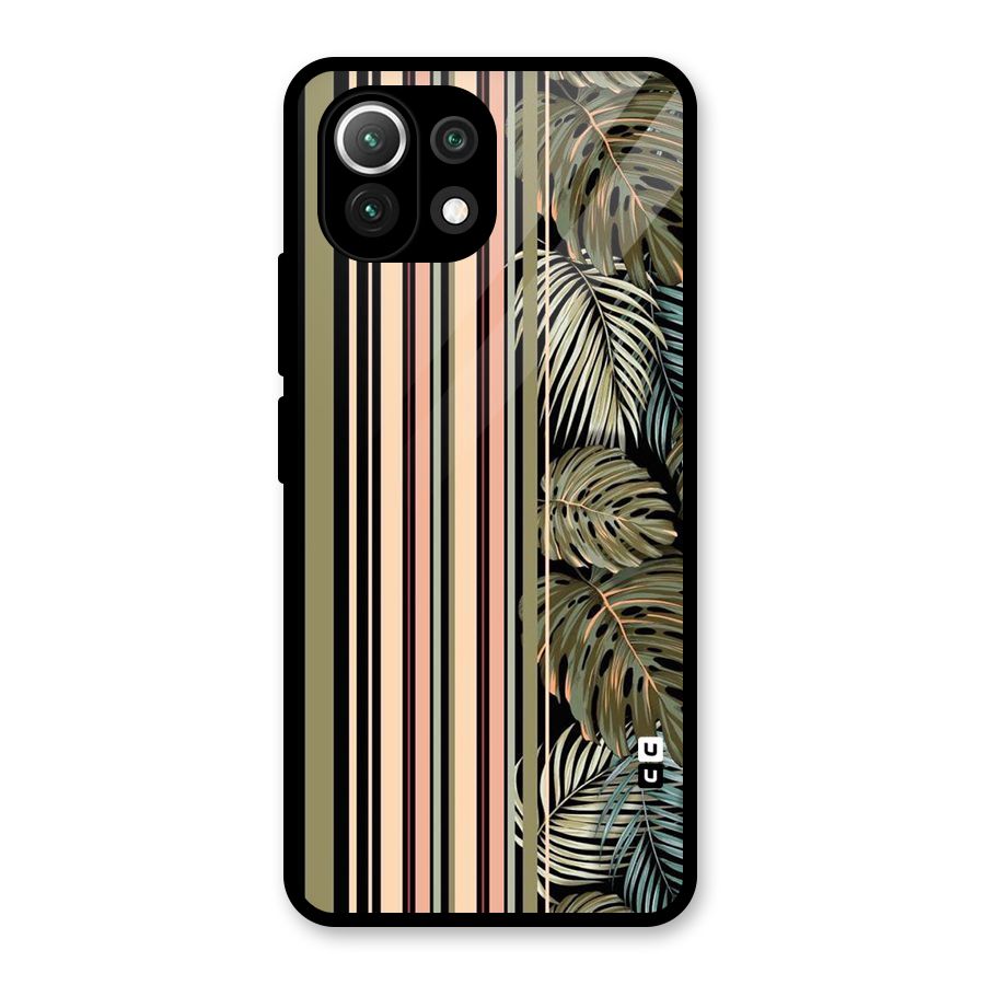 Visual Art Leafs Glass Back Case for Mi 11 Lite NE 5G