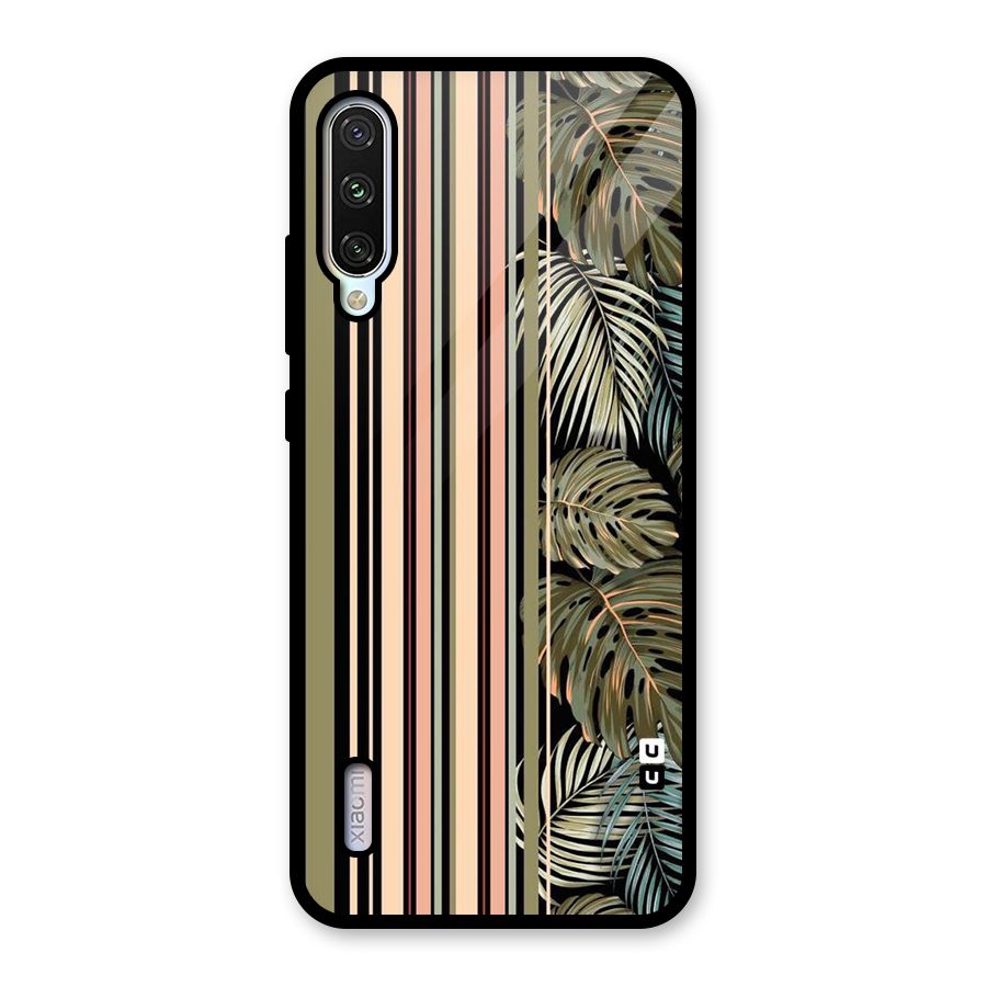 Visual Art Leafs Glass Back Case for Mi A3