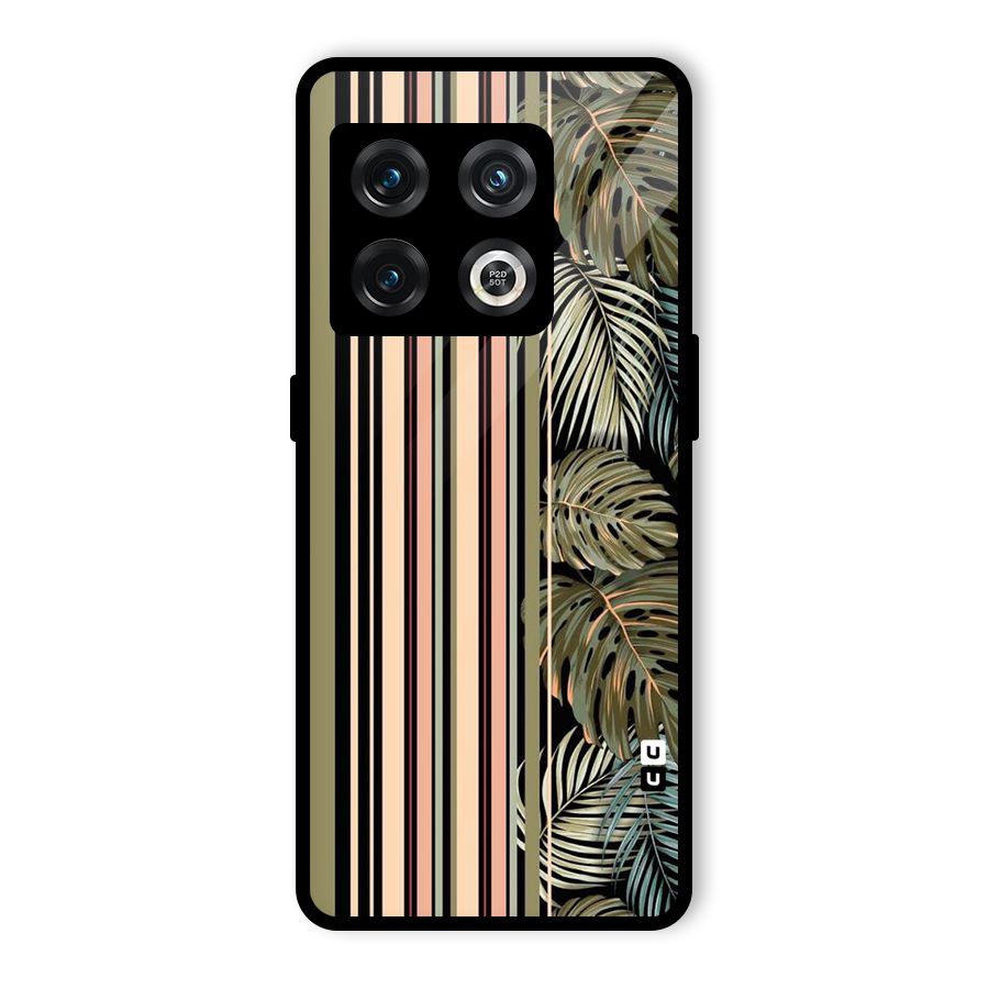 Visual Art Leafs Glass Back Case for OnePlus 10 Pro 5G