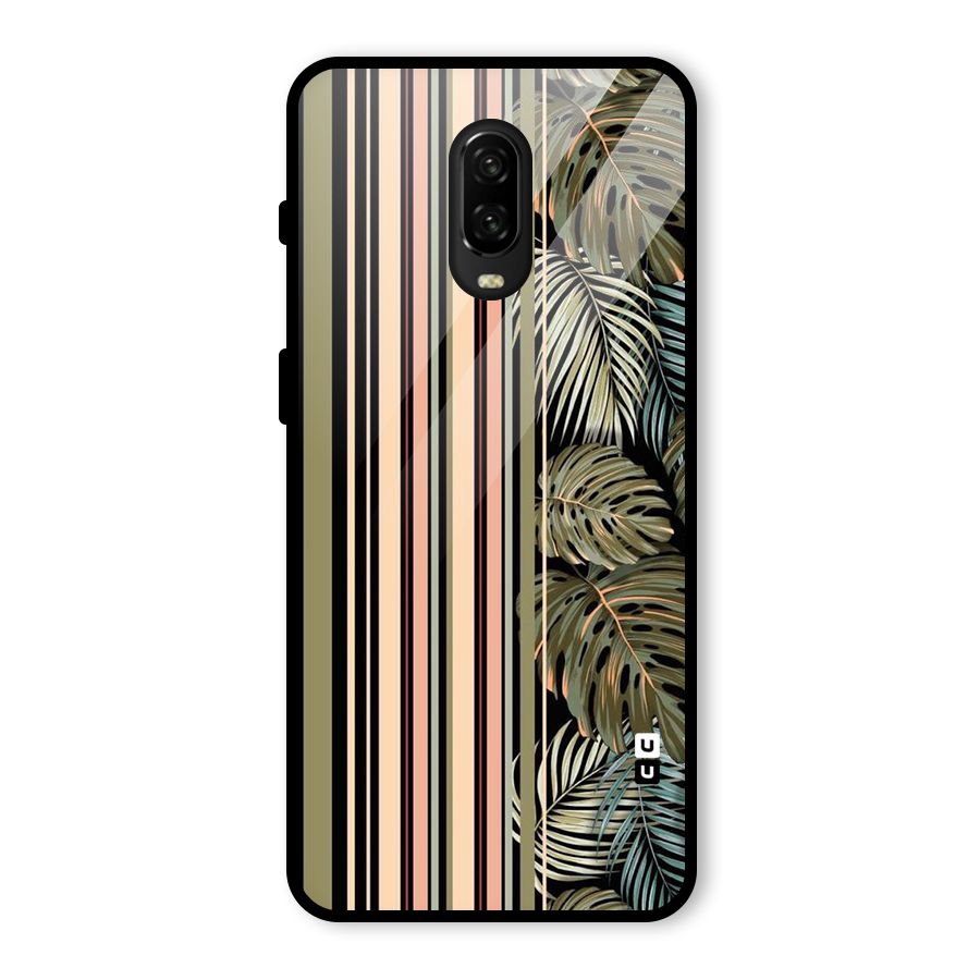 Visual Art Leafs Glass Back Case for OnePlus 6T