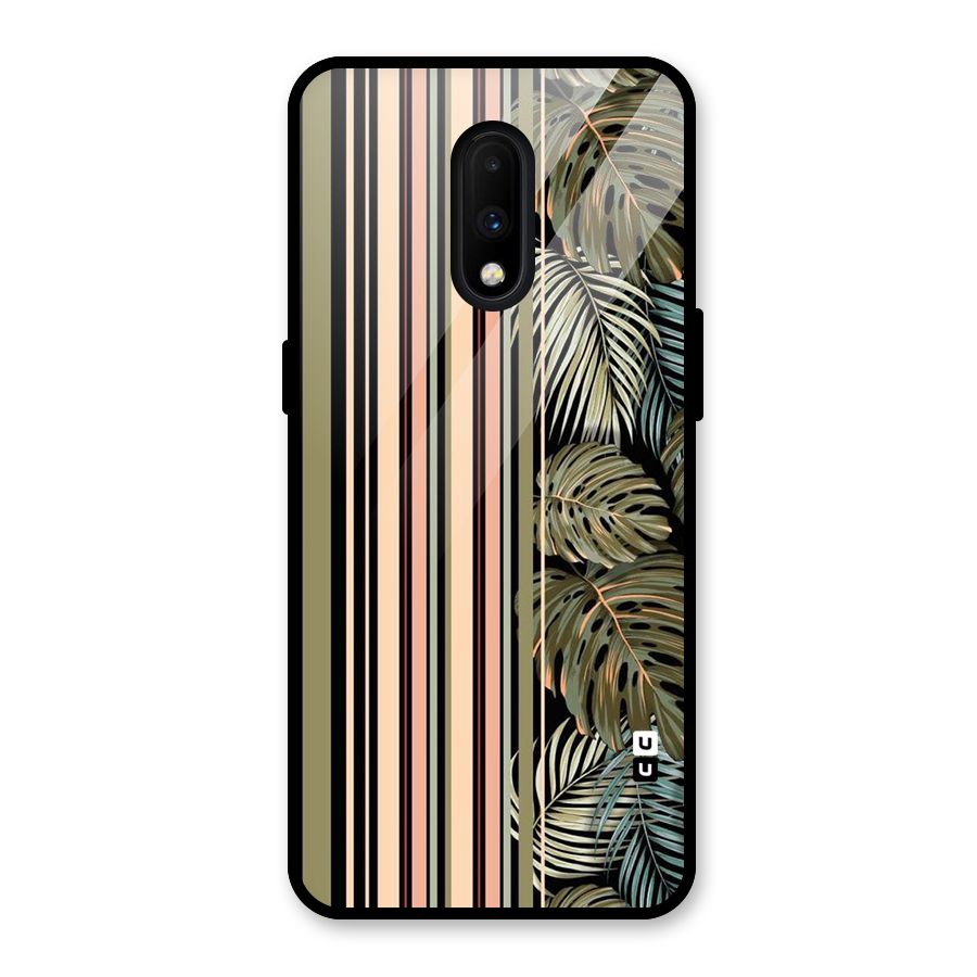 Visual Art Leafs Glass Back Case for OnePlus 7