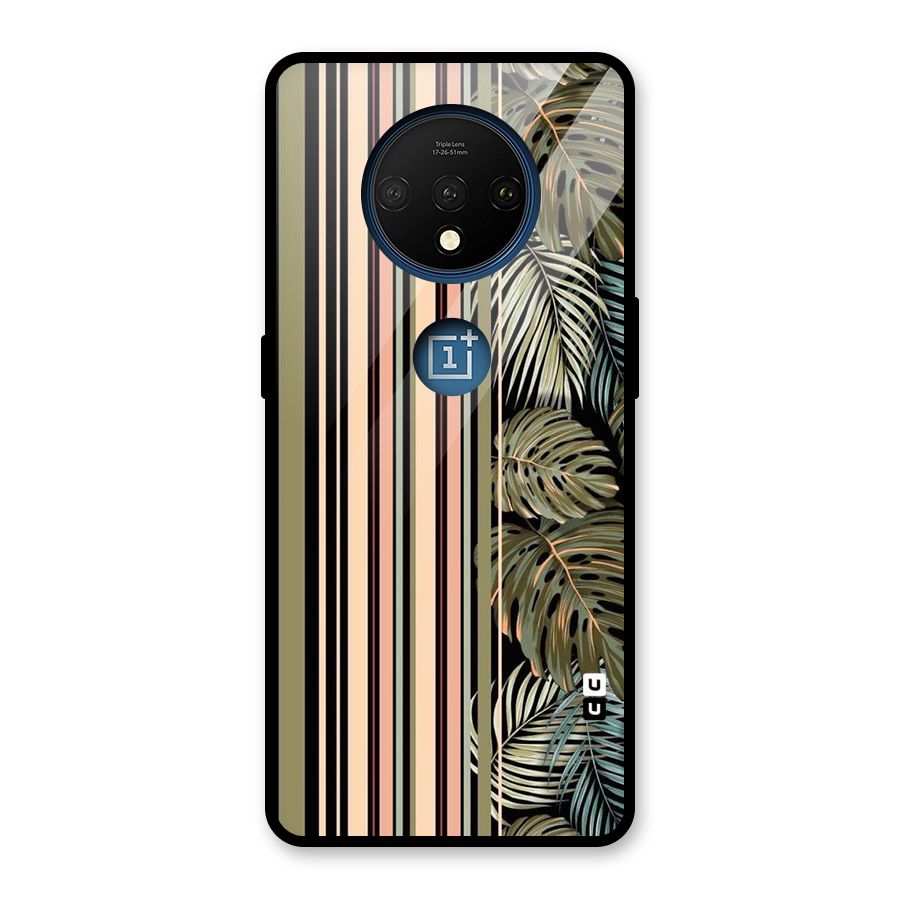 Visual Art Leafs Glass Back Case for OnePlus 7T