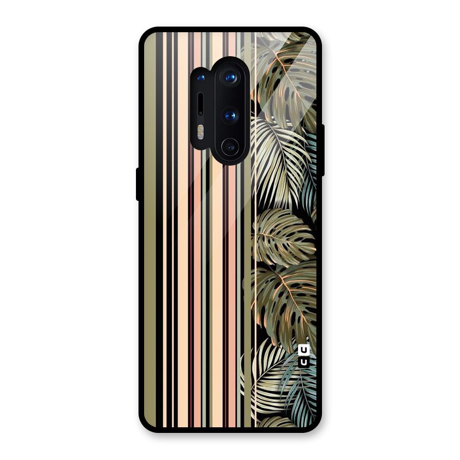 Visual Art Leafs Glass Back Case for OnePlus 8 Pro