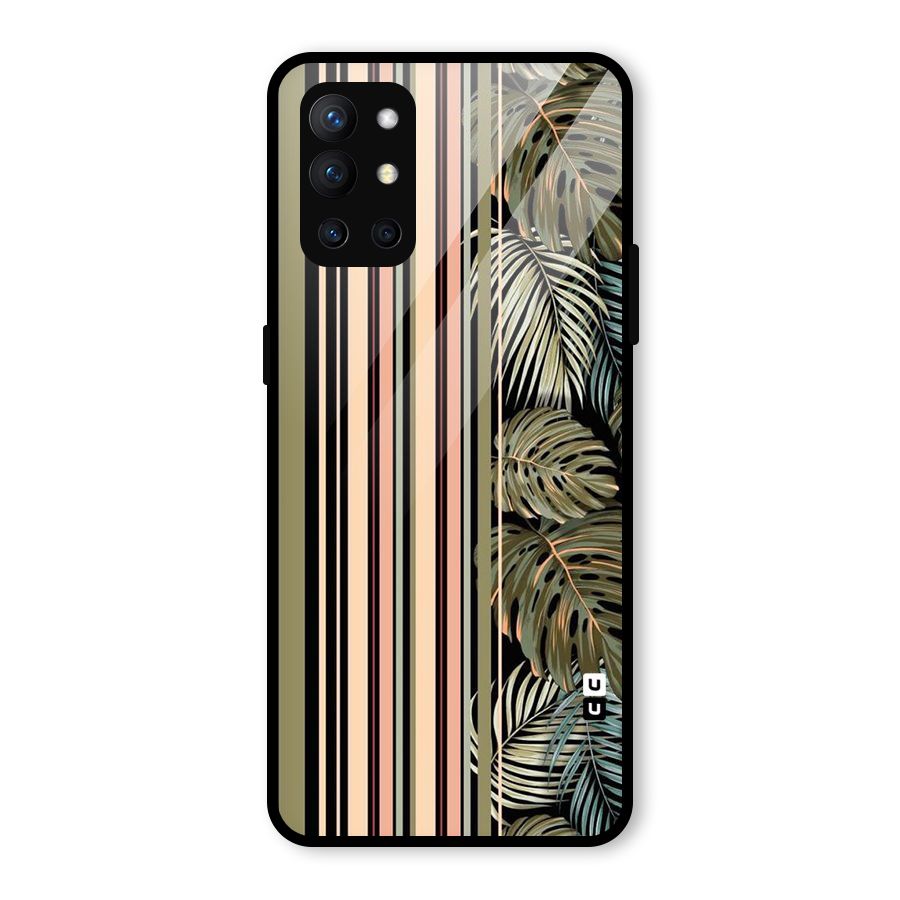 Visual Art Leafs Glass Back Case for OnePlus 9R