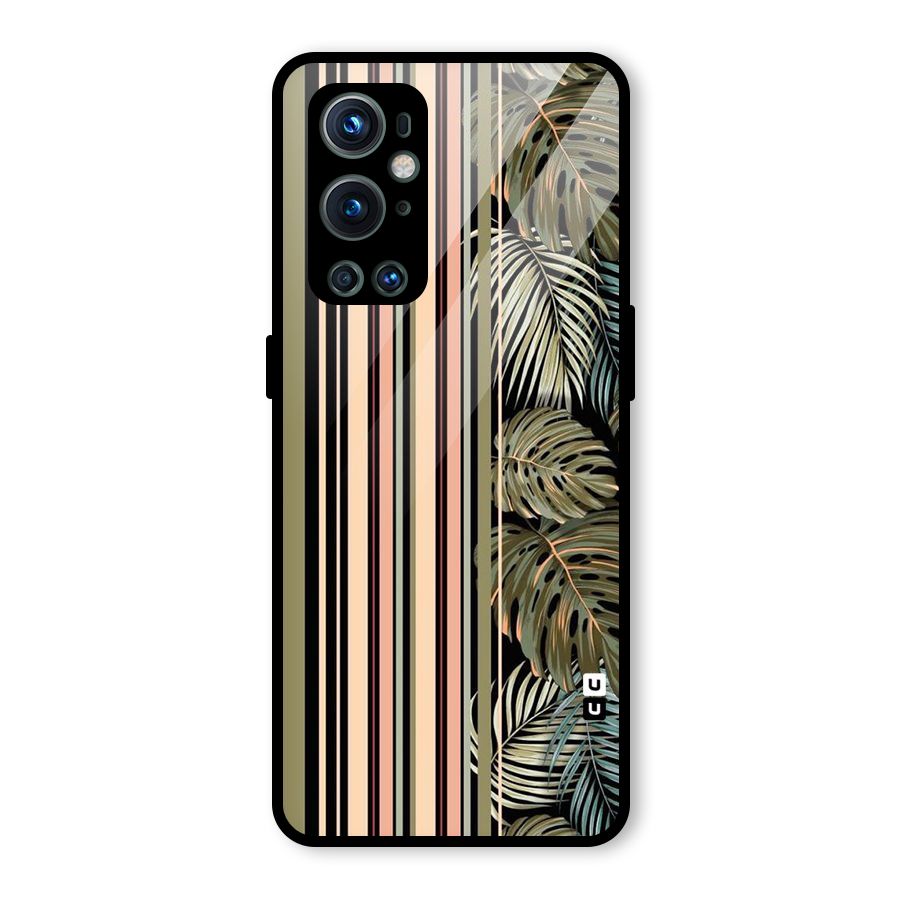 Visual Art Leafs Glass Back Case for OnePlus 9 Pro
