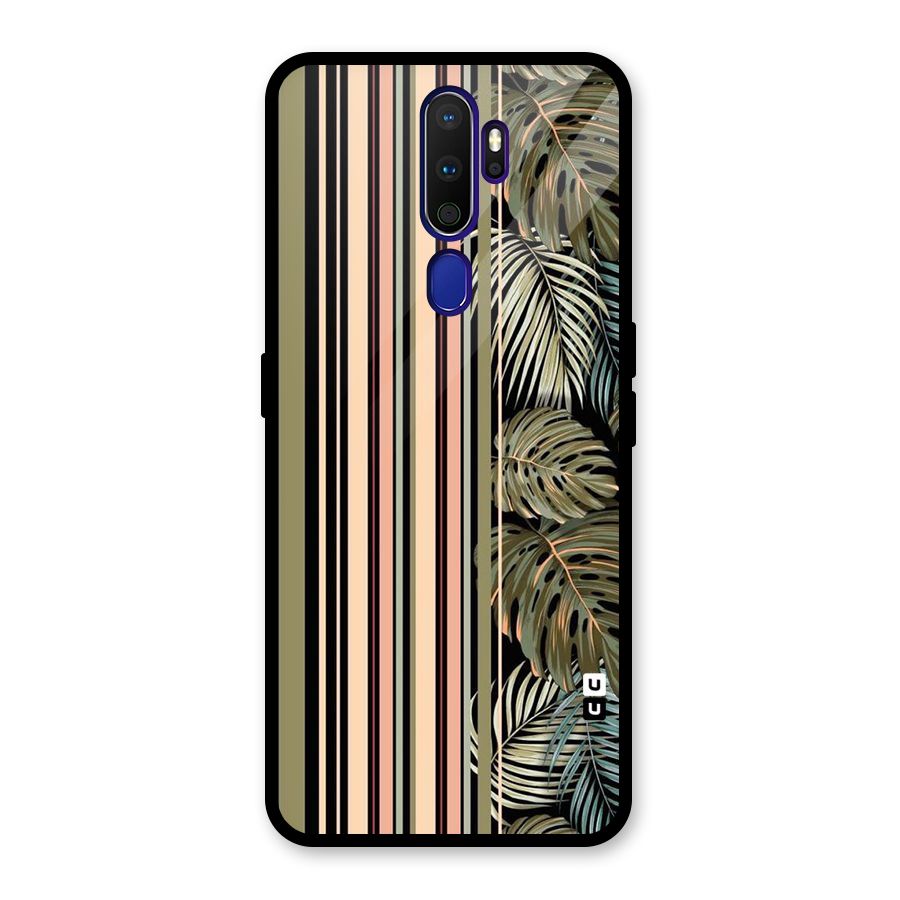 Visual Art Leafs Glass Back Case for Oppo A9 (2020)