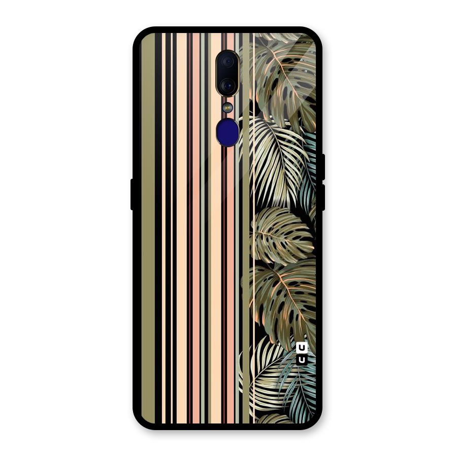 Visual Art Leafs Glass Back Case for Oppo F11