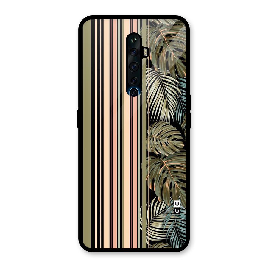 Visual Art Leafs Glass Back Case for Oppo Reno2 Z