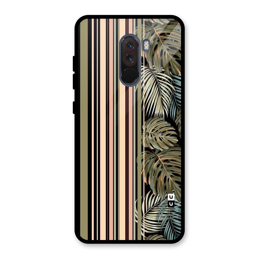 Visual Art Leafs Glass Back Case for Poco F1