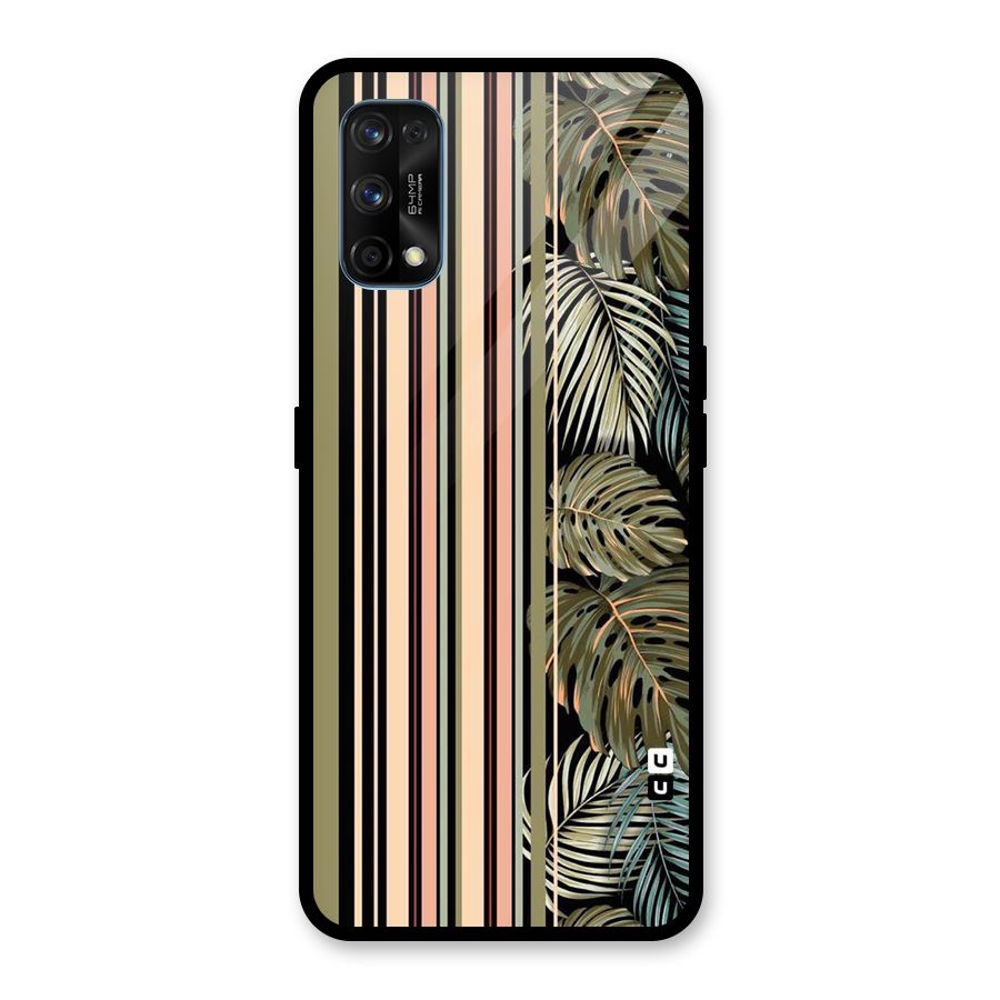 Visual Art Leafs Glass Back Case for Realme 7 Pro