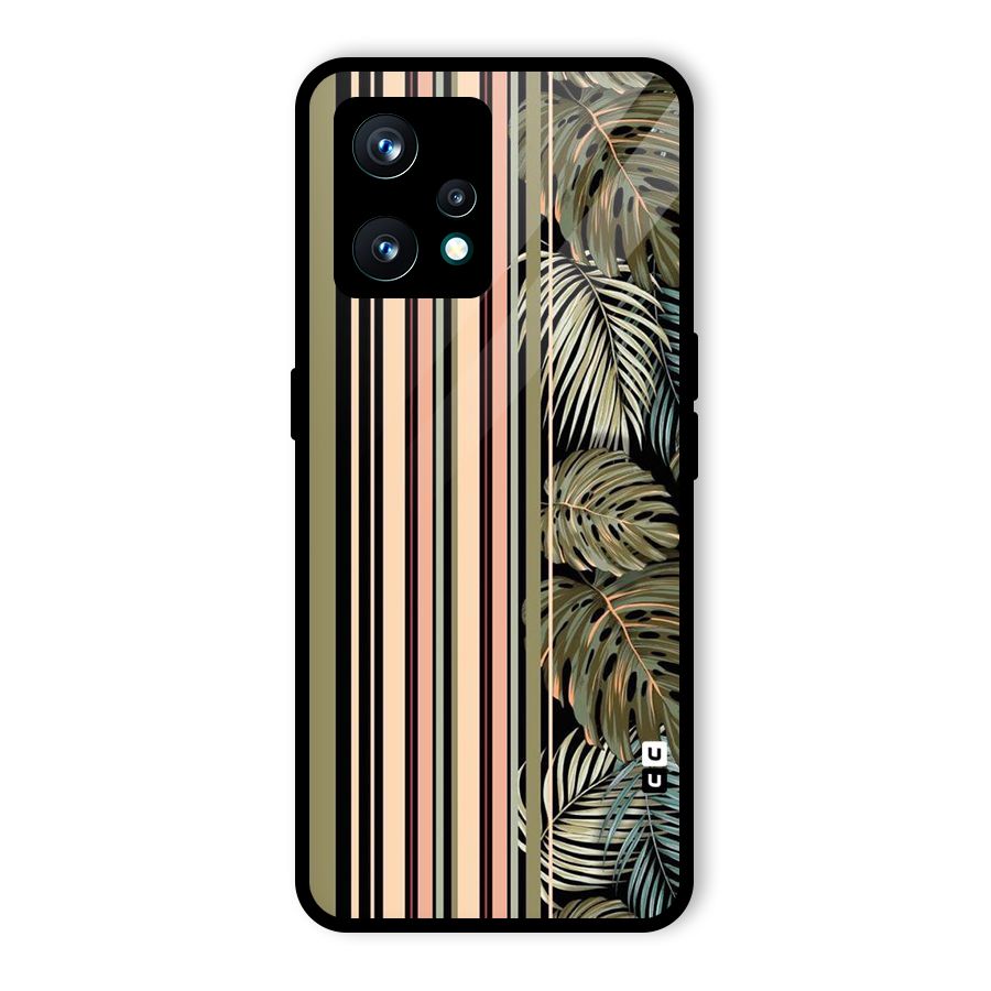 Visual Art Leafs Glass Back Case for Realme 9 Pro Plus 5G