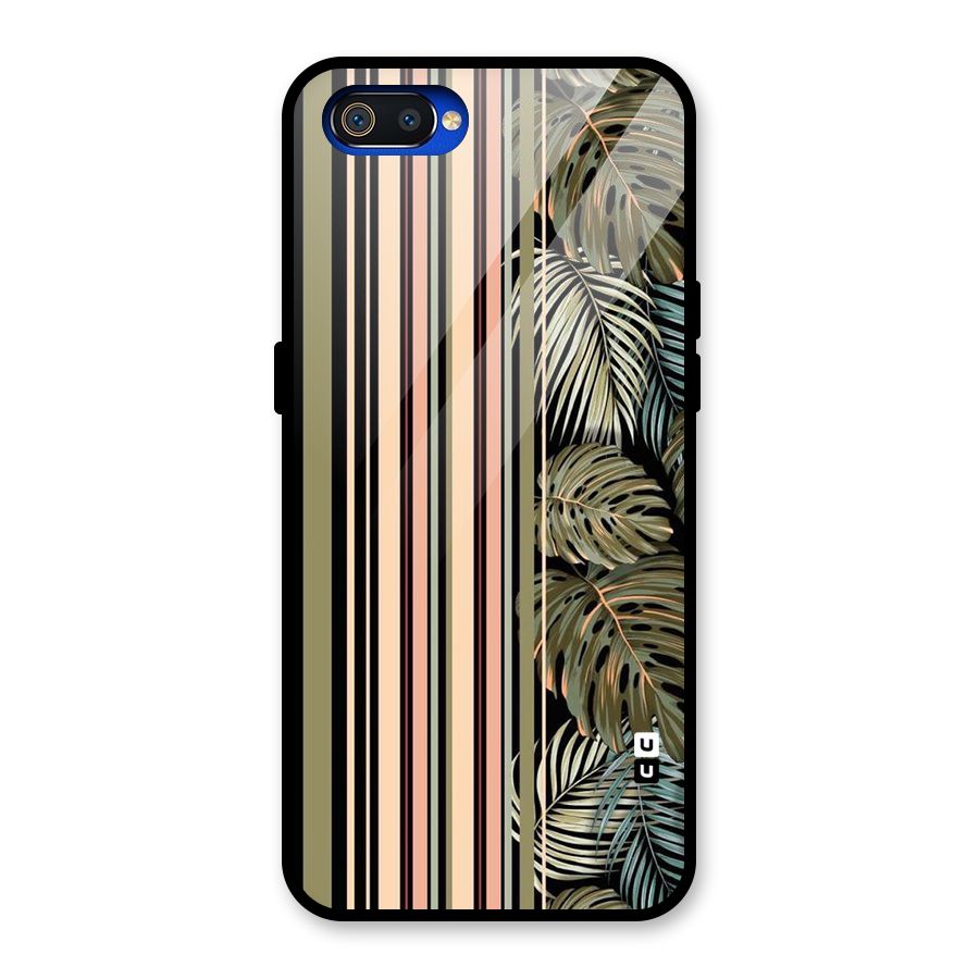 Visual Art Leafs Glass Back Case for Realme C2