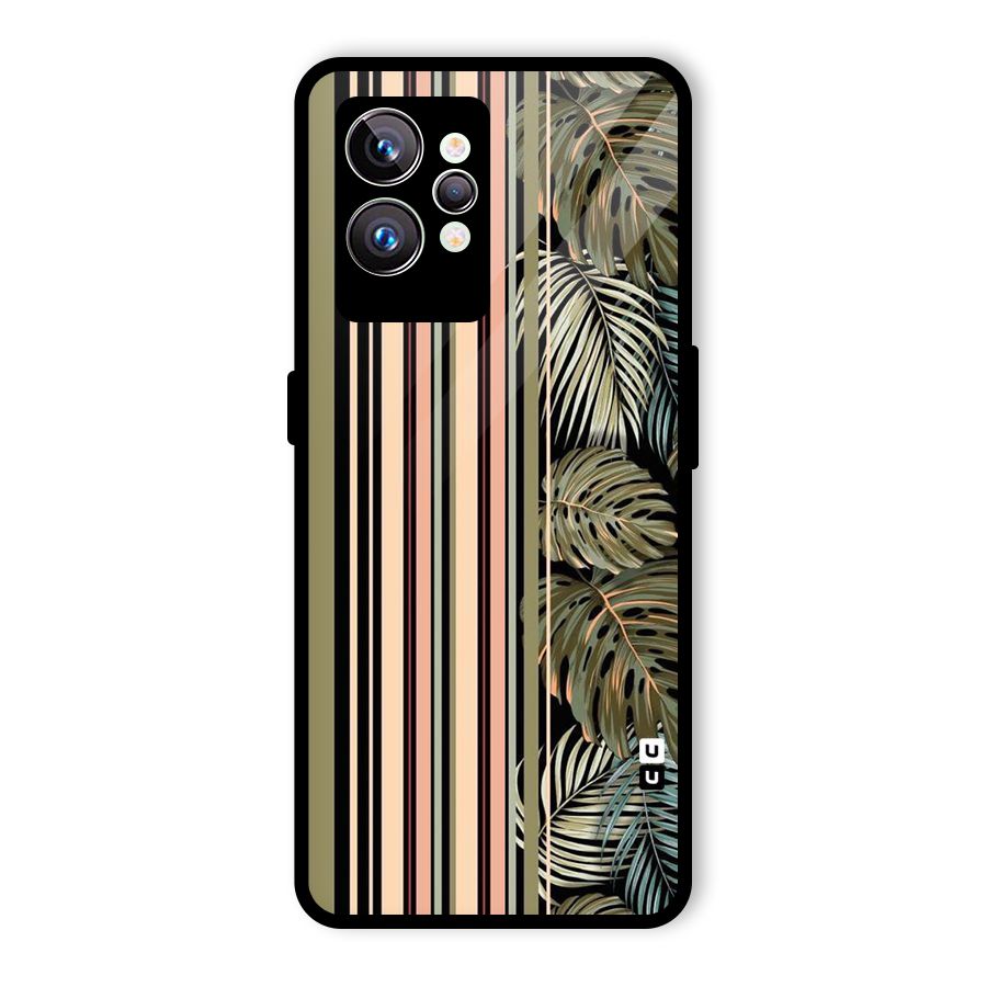 Visual Art Leafs Glass Back Case for Realme GT2 Pro