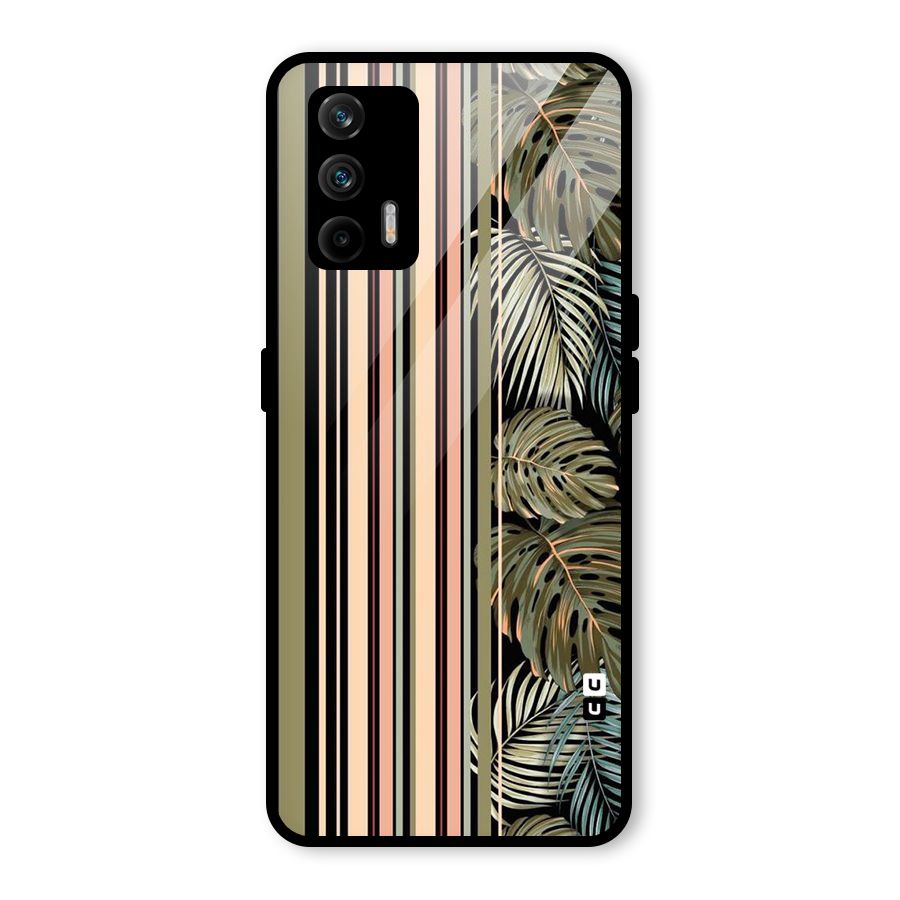 Visual Art Leafs Glass Back Case for Realme GT 5G