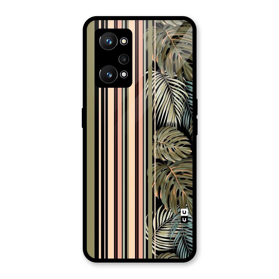 Visual Art Leafs Glass Back Case for Realme GT Neo 3T