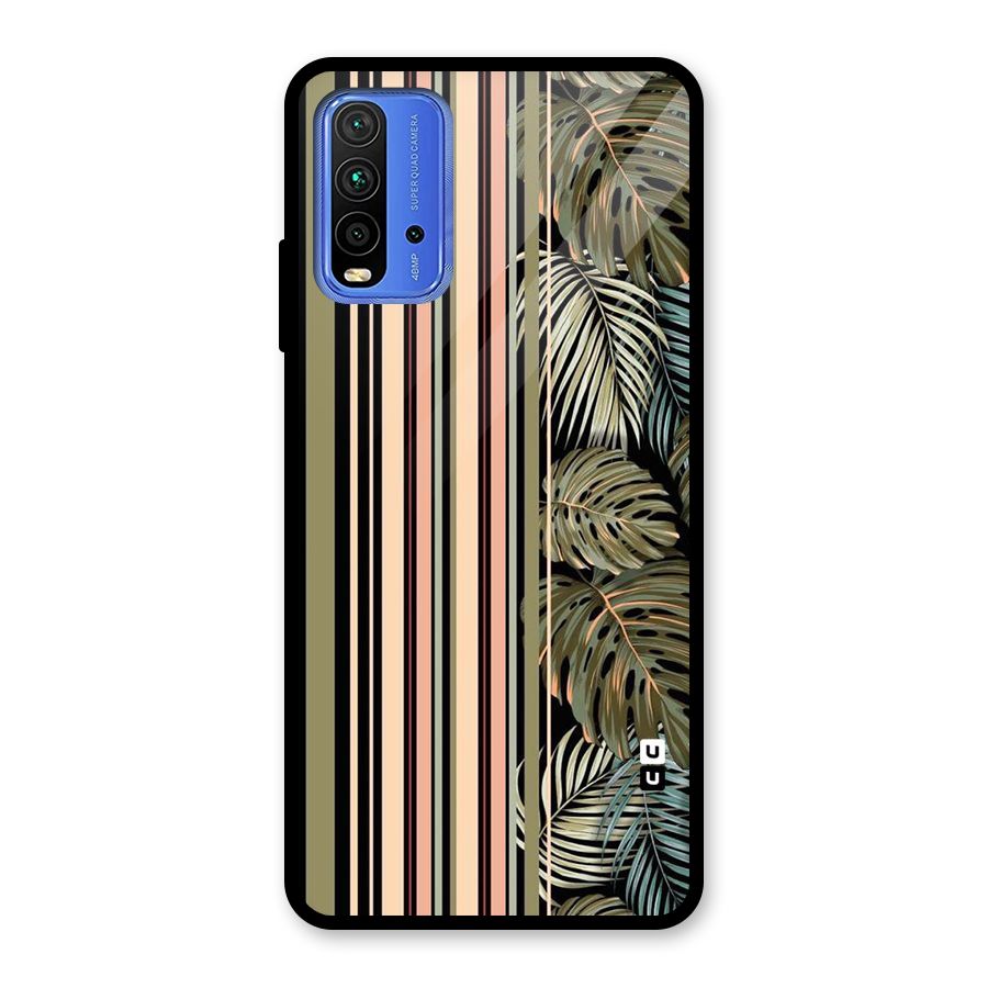 Visual Art Leafs Glass Back Case for Redmi 9 Power