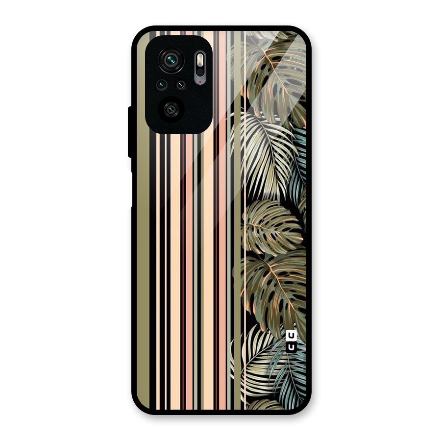 Visual Art Leafs Glass Back Case for Redmi Note 10S