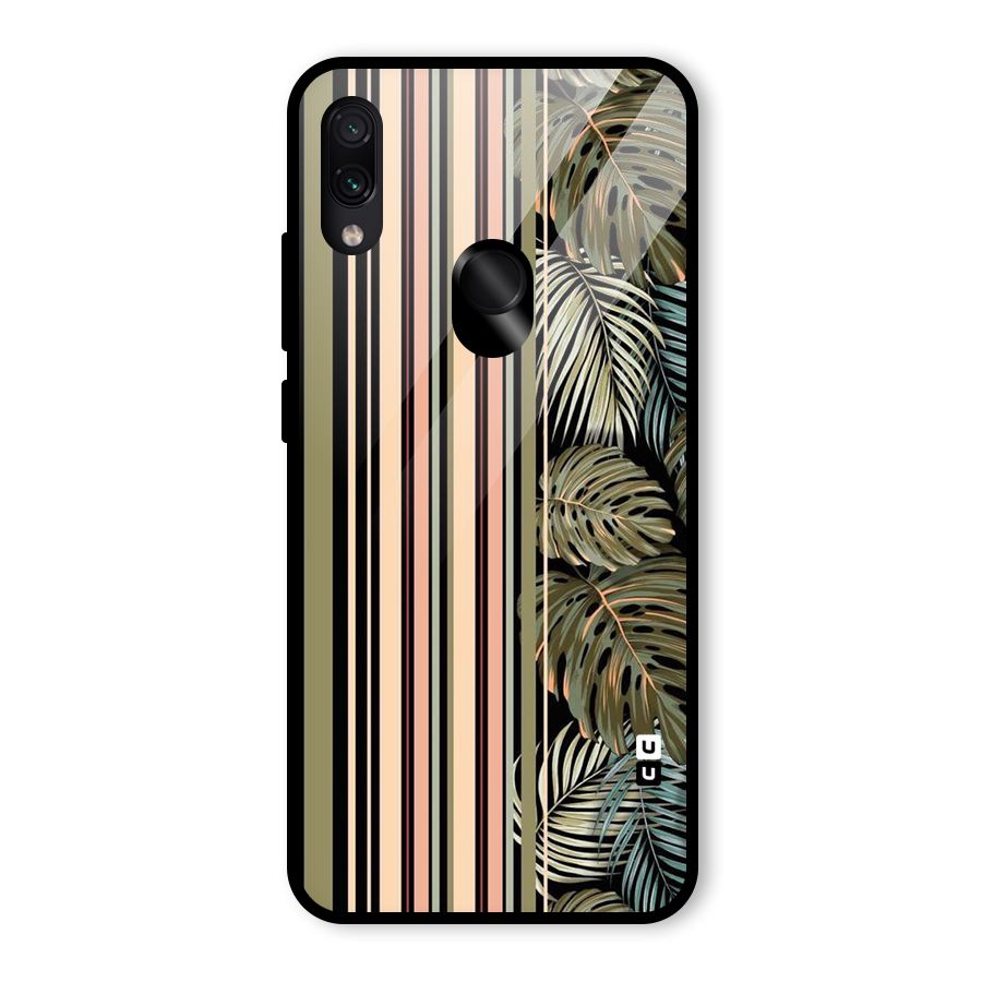 Visual Art Leafs Glass Back Case for Redmi Note 7S