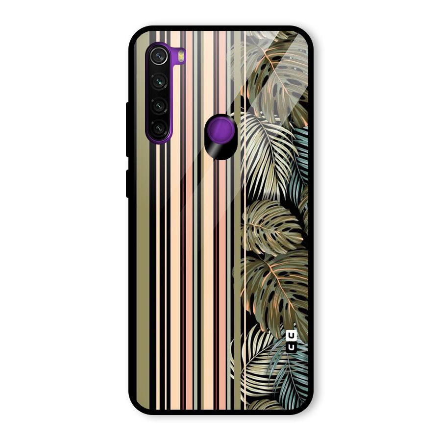 Visual Art Leafs Glass Back Case for Redmi Note 8