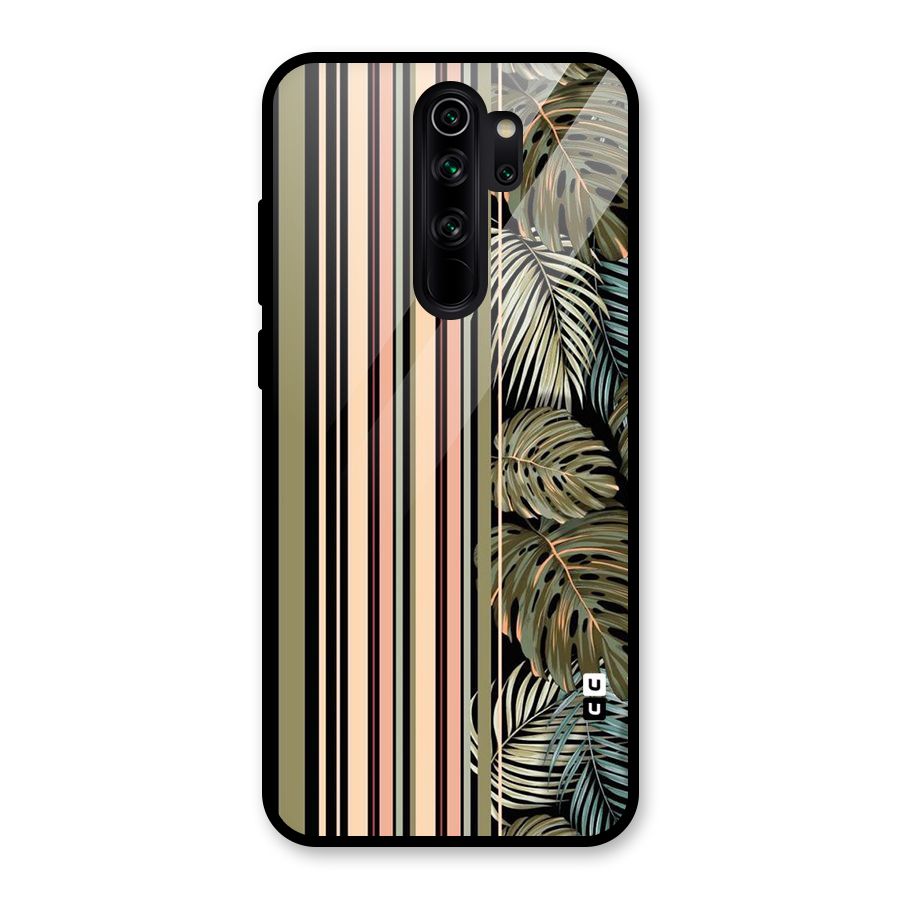 Visual Art Leafs Glass Back Case for Redmi Note 8 Pro