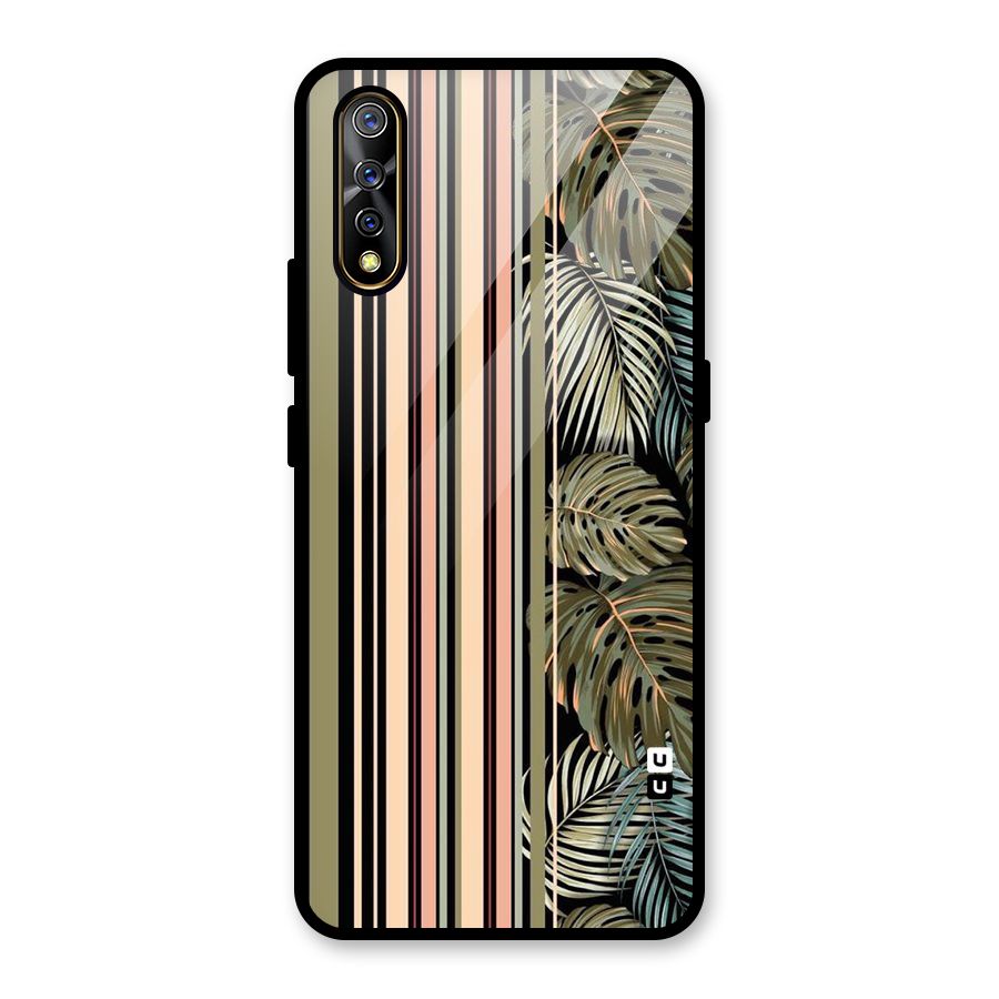 Visual Art Leafs Glass Back Case for Vivo S1