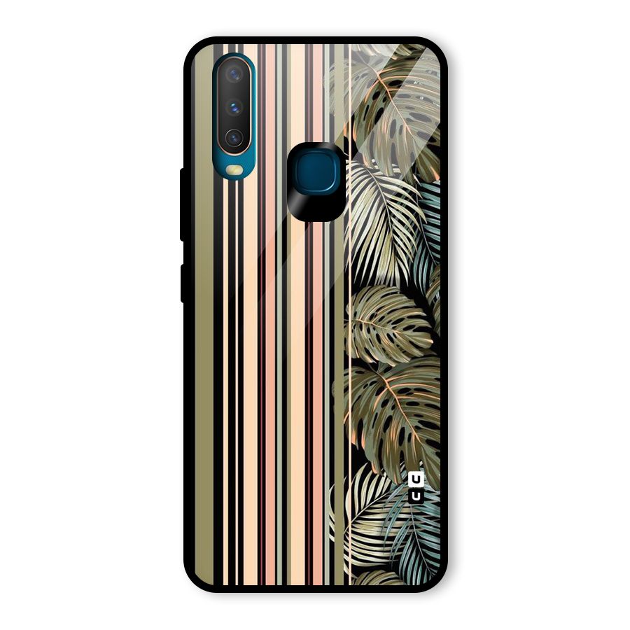 Visual Art Leafs Glass Back Case for Vivo U10