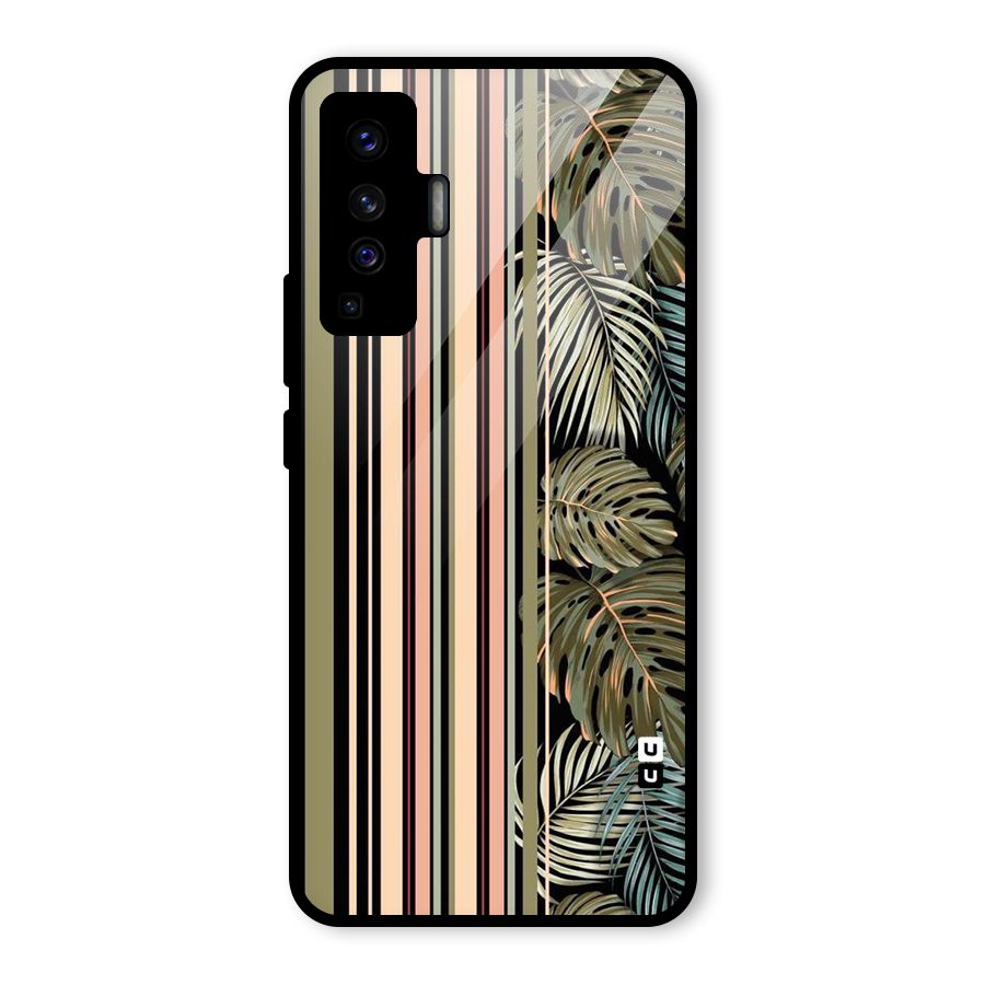 Visual Art Leafs Glass Back Case for Vivo X50