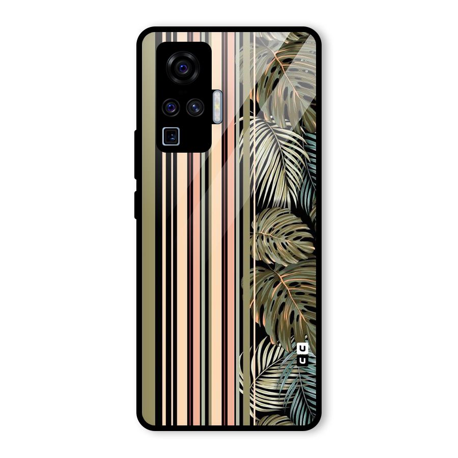 Visual Art Leafs Glass Back Case for Vivo X50 Pro