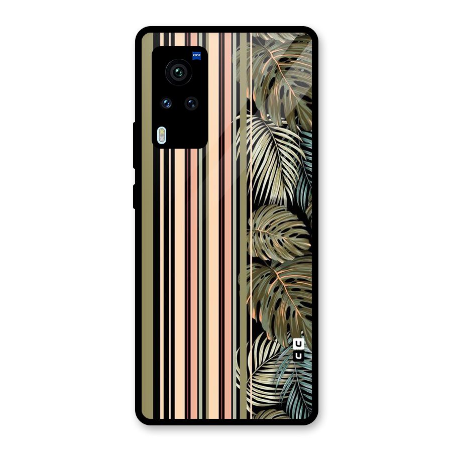 Visual Art Leafs Glass Back Case for Vivo X60 Pro