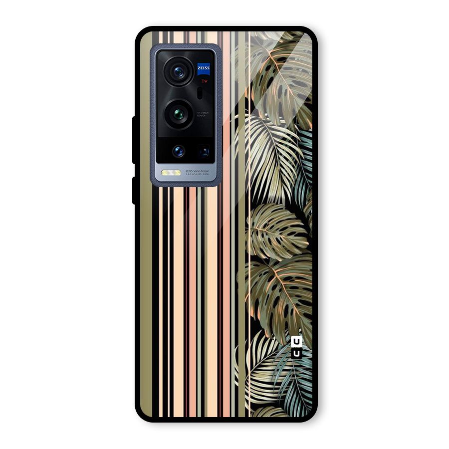 Visual Art Leafs Glass Back Case for Vivo X60 Pro Plus