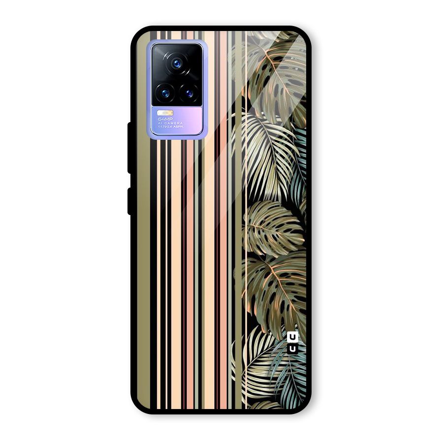 Visual Art Leafs Glass Back Case for Vivo Y73