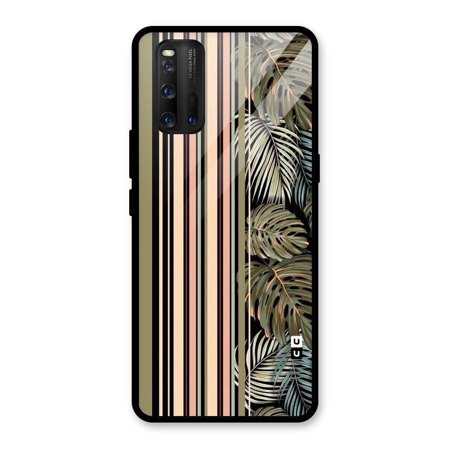 Visual Art Leafs Glass Back Case for Vivo iQOO 3