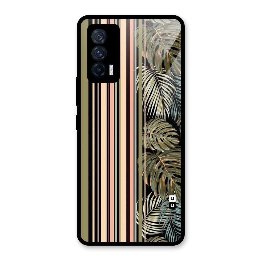 Visual Art Leafs Glass Back Case for Vivo iQOO 7 5G