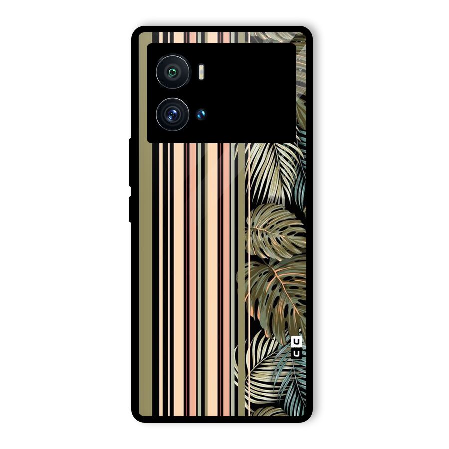 Visual Art Leafs Glass Back Case for Vivo iQOO 9 Pro