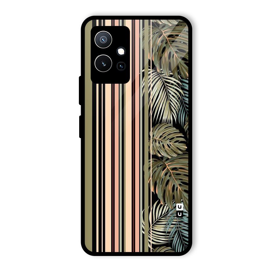 Visual Art Leafs Glass Back Case for Vivo iQOO Z6