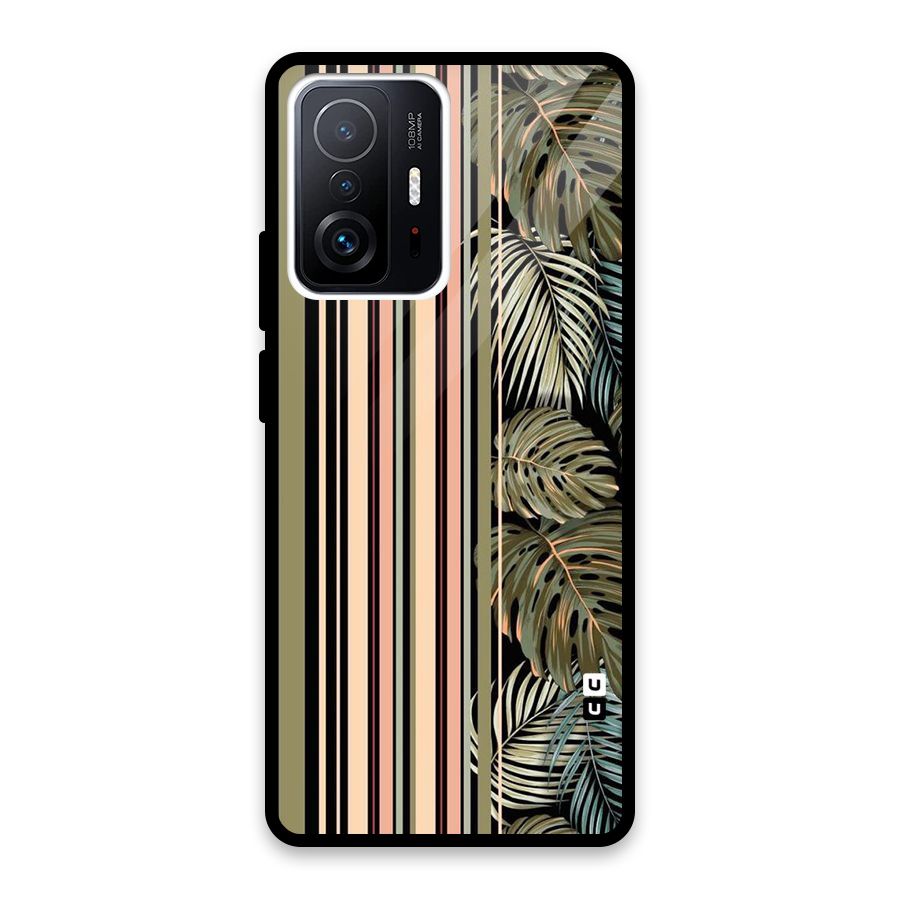 Visual Art Leafs Glass Back Case for Xiaomi 11T Pro