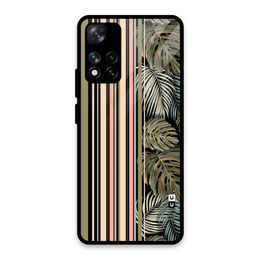Visual Art Leafs Glass Back Case for Xiaomi 11i HyperCharge 5G