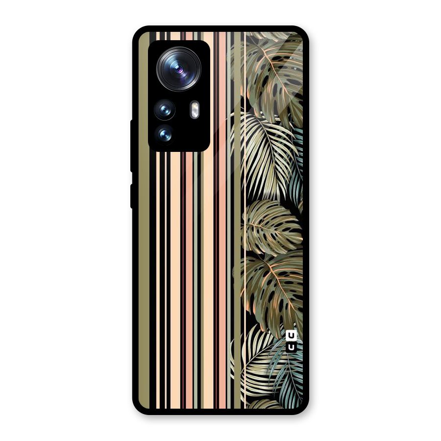 Visual Art Leafs Glass Back Case for Xiaomi 12 Pro